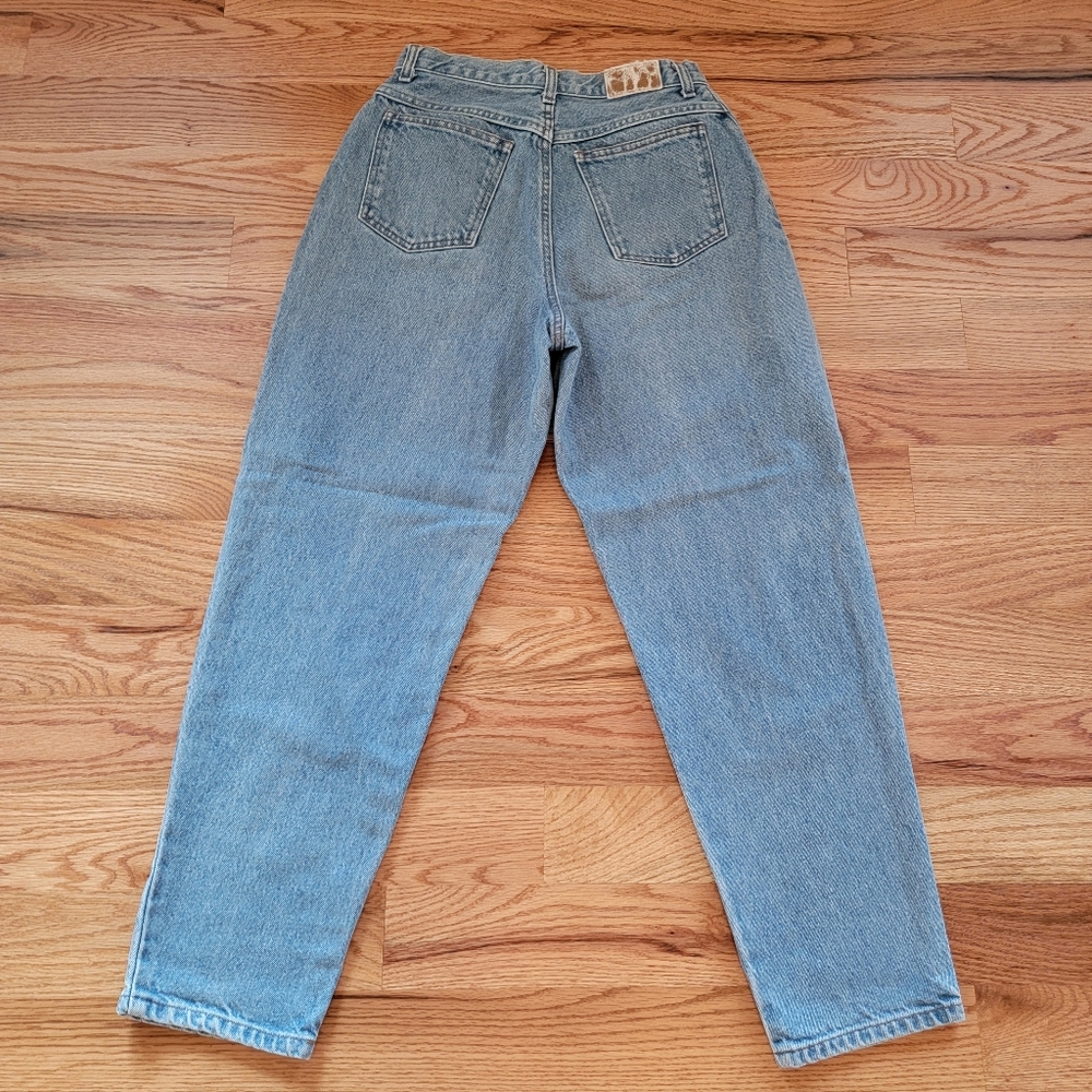 HUNT CLUB ♡ Vintage Hi-Rise Wide Leg Factory Faded Denim Blue Jeans 10P